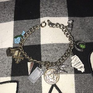 Vintage Napier Silver Link Charm Bracelet